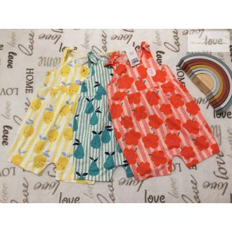   Next 18-24 hó 92 cm  színes gyümölcs mintás vékony pamut lány playsuit/ romper szett 3 db - új, címkés