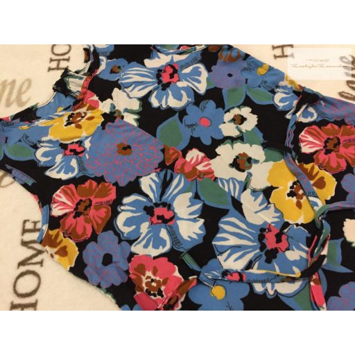 TU 10 év 140 cm színes nagy virágmintás vékony pamut lány playsuit/ jumpsuit - újszerű,hibátlan