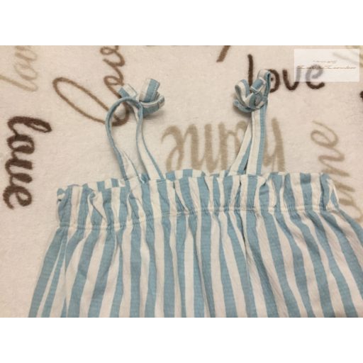 M§S 0 - 3 hó  6 kg 62 cm csíkos, vékony pamut  lány playsuit - újszerű, hibátlan