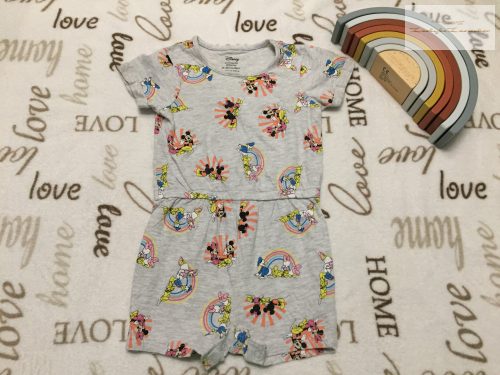 Disney at Primark 2-3 év 92-98 cm Daisy-Mickey- Minnie mintás vékony pamut lány playsuit-újszerű,hibátlan