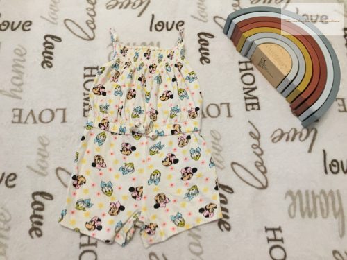 Disney at Primark 6-9 hó 68 - 74 cm Daisy - Minnie mintás vékony pamut lány playsuit újszerű,hibátlan