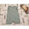Next 6-9 hó 68 - 74 cm  halvány zöld, fodros, csillag mintás pamut lány playsuit -újszerű,hibátlan
