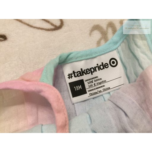 TakePride 18 hó 86 cm színátmenetes puha duplagéz lány playsuit - újszerű,hibátlan