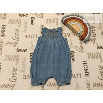   Mamas§Papas 3-6 hó 68 cmmellnél barna varrásos nagyon vékony farmer anyagú lány playsuit- újszerű,hibátlan