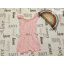 Primark 6-9 hó 74 cm rózsaszín, szivárvány mintás pamut lány  playsuit- újszerű,hibátlan