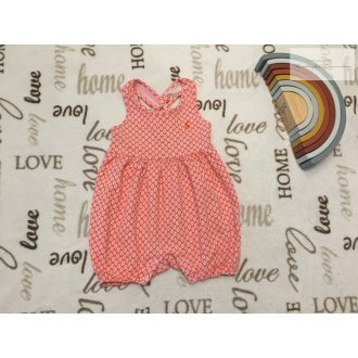   Joules 6-9 hó 68-74 cm rózsaszín mintás pamut lány playsuit/ napozó- újszerű,hibátlan