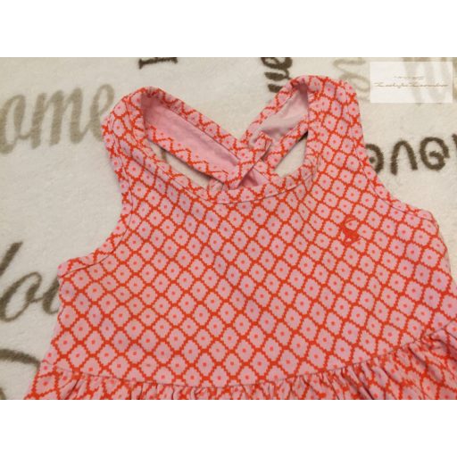 Joules 6-9 hó 68-74 cm rózsaszín mintás pamut lány playsuit/ napozó- újszerű,hibátlan