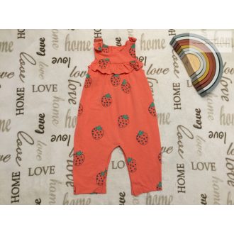   Next 6 -9 hó 9,5 kg eper mintás vékonyabb pamut lány playsuit- új, szettet bontottam