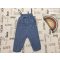H§M 6-9 hó 74 cm fehér pöttyös nagyon vékony farmer lány playsuit/ kezeslábas - újszerű,hibátlan