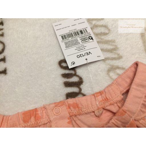 Next 9 - 12 hó 80 cm  tigris fej mintás pamut lány playsuit/ romper - új, címkés