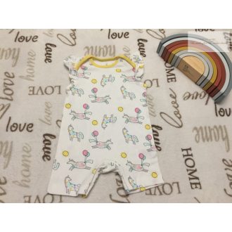   Mothercare 3-6 hó 62-68 cm unikornis  mintás  pamut lány playsuit/ napozó-újszerű,hibátlan