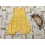 M§S 9-12 hó 74-80 cm sárga, nagy fehér pöttyös pamut lány playsuit - újszerű,hibátlan