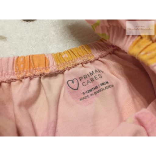 Primark 9-12 hó 74-80  cm  színes gyümölcs mintás vékony pamut lány playsuit -újszerű, hibátlan