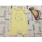 Fred§Flo 12 - 18  hó 86 cm sárga, színes virágmintás - feliratos  vékony pamut lány playsuit -új, csak lecímkézve