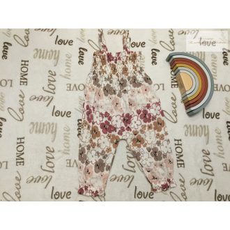   Nutmeg 12 - 18 hó 80 - 86 cm  színes virágmintás vékony pamut lány playsuit -újszerű,hibátlan