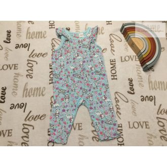   Disney 6-9 hó  68 - 74 cm Marie cica és Tapsi Hapsi mintás fodros vékony géz lány playsuit- új, csak lecímkézve
