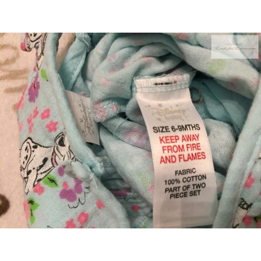 Disney 6-9 hó  68 - 74 cm Marie cica és Tapsi Hapsi mintás fodros vékony géz lány playsuit- új, csak lecímkézve