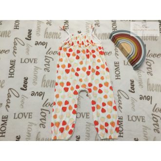   Mini Cuddles 18 -24 hó 86-92 cm eper mintás pamut lány playsuit - újszerű,hibátlan