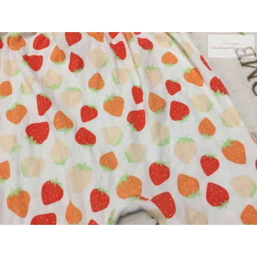 Mini Cuddles 18 -24 hó 86-92 cm eper mintás pamut lány playsuit - újszerű,hibátlan