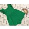 Next 13 év 158 cm zöld, ujján fodros- madeirás pamut lány rövid playsuit- újszerű,hibátlan