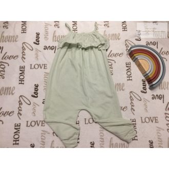   George 2-3 év 92-98  cm halvány zöld, fodros- madeirás vékony pamut  lány playsuit - újszerű,hibátlan