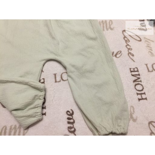 George 2-3 év 92-98  cm halvány zöld, fodros- madeirás vékony pamut  lány playsuit - újszerű,hibátlan