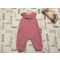 Next 6 -9 hó 9,5 kg tégla színű, fodros, anyagában mintás vékony anyagú  pamut lány playsuit- újszerű,hibátlan