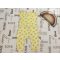 Matalan 3-6 hó 62-68 cm  sárga csíkos, méhecske mintás vékony pamut lány playsuit -- -új, szettet bontottam