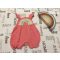 Fred§Flo 9-12 hó 74-80 cm rózsaszín, szivárvány mintás duplagéz lány playsuit -újszerű,hibátlan