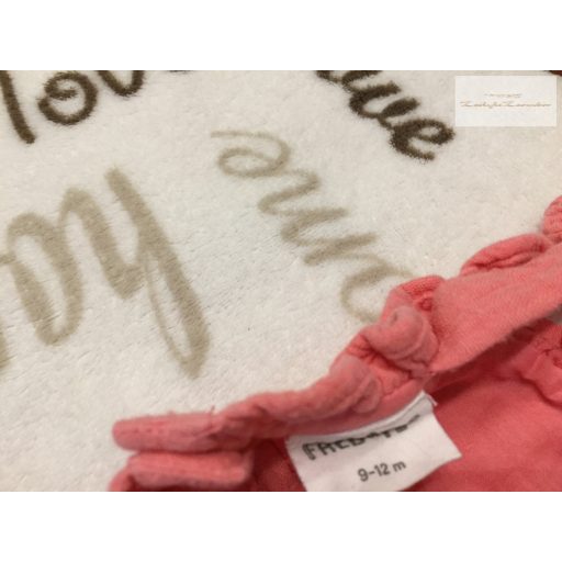 Fred§Flo 9-12 hó 74-80 cm rózsaszín, szivárvány mintás duplagéz lány playsuit -újszerű,hibátlan