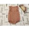 Next 18-24 hó 92 cm tégla színű, fodros fehér szív mintás pamut lány playsuit/ body  - újszerű,hibátlan