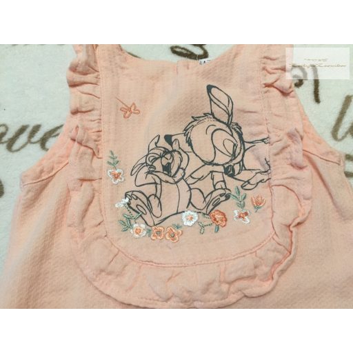 Disney at Primark 6-9 hó 68 - 74 cm rózsaszn, Bambi mintás pamut lány playsuit- új, szettet bontottam