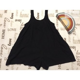   Next 8 év 128 cm  fekete pamut lány rövid playsuit zsebes- újszerű,hibátlan