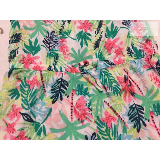 Matalan 9 év 134 cm színes virágmintás vékony pamut lány playsuit-újszerű,hibátlan