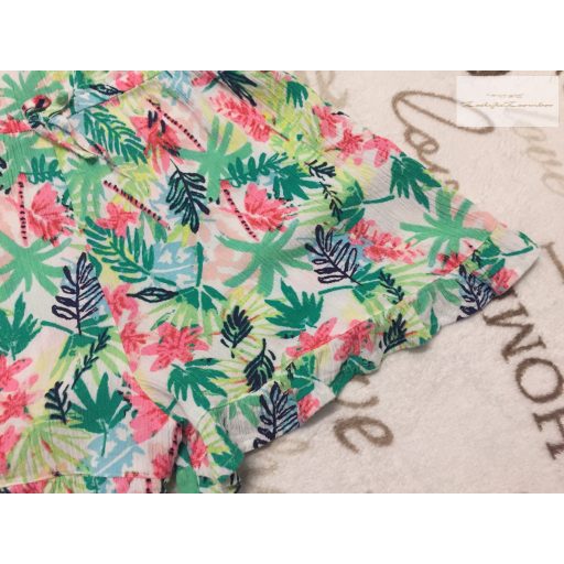 Matalan 9 év 134 cm színes virágmintás vékony pamut lány playsuit-újszerű,hibátlan