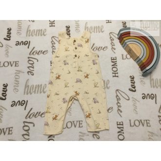   Disney 3-6 hó 62-68 cm   bézs, Micimackó-Malacka- Szamár mintás pamut ujjatlan playsuit-  újszerű,hibátlan