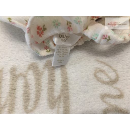 M§Co 0-3 hó 56-62 cm fodros, színes apró virágmintás vékony pamut lány playsuit újszerű,hibátlan