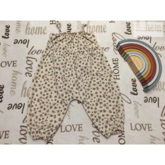   Next 9-12 hó 11 kg bézs-barna- zöld mintás vastagabb pamut lány playsuit újszerű,hibátlan