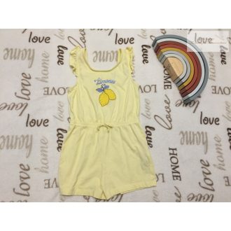   Primark 3-4 év 104 cm sárga, citrom mintás  pamut lány rövid playsuit újszerű,hibátlan