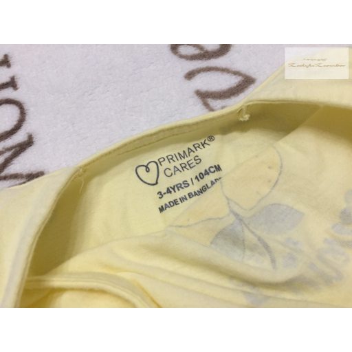 Primark 3-4 év 104 cm sárga, citrom mintás  pamut lány rövid playsuit újszerű,hibátlan