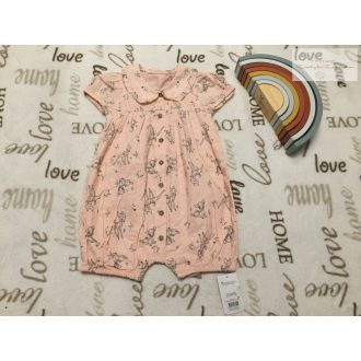   Disney at George 9 - 12 hó  74-80 cm rózsaszín, Bambi mintás vékony nyári lány playsuit/ napozó -új, címkés