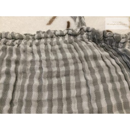 Mothercare 2- 3 év 92-98 cm szürke csíkos nagyon puha duplagéz  lány playsuit - új, csak átmosva