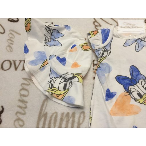 Disney at George újszülöttre való 4,1 kg Daisy mintás pamut lány playsuit nyári kalappal - új, csak lecímkézve