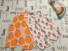 Next 6 -9 hó 9,5 kg  narancs -eper mintás vékony pamut lány playsuit/ napozó szett 2 db - új, címkés