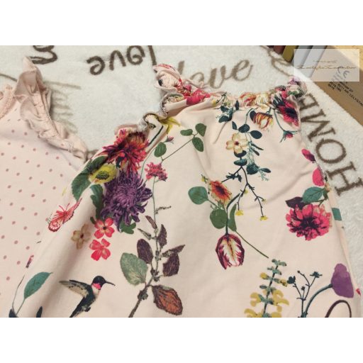 Next up to 3 month 6 kg  virágmintás pamut lány playsuit/ napozó szett 3 db - újszerű,hibátlan