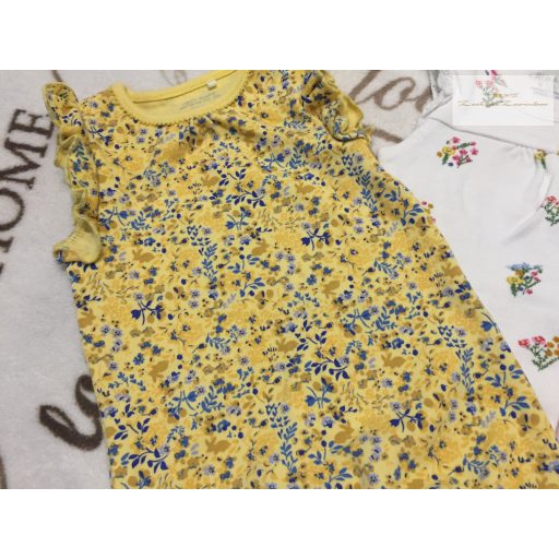 Next és Primarkújszülöttre való 3,4 kg virág mintás pamut lány playsuit szett 3 db- újszerű,hibátlan