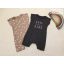 George 12  - 18 hó 86 cm bézs-szürke pöttyös pamut lány  playsuit- újszerű,hibátlan