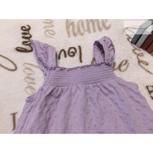 George 6-9 hó 68-74 cm sárga és levendula színű, anyagában mintás pamut lány  playsuit szett 2 db  újszerű, hibátlan