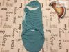 Womby Bag  kék - szürke csíkos pamut baba pólya - újszerű,hibátlan 