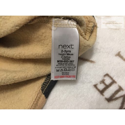Next 2-3 év 92- 98 cm leopárd fej mintás vastag pamut lány ruha- újszerű, hibátlan